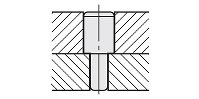 Anwendungsbeispiel abgesetzter Zylinderstift - Zylinderstift zweistufig
