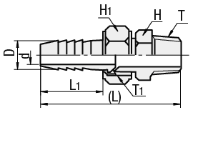 Fittings für Schläuche/Nippel/Mit Gewinde/Mit Haltebund:Verwandte bildanzeige