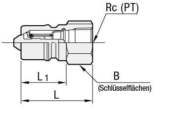 Schnellsteckkupplungen/Stecker/Mit Gewinde/Ventil:Verwandte bildanzeige