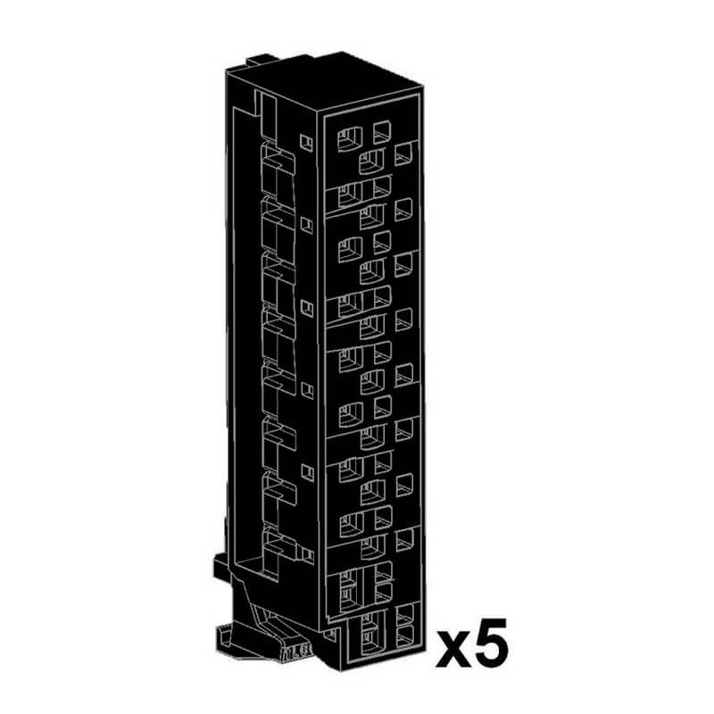 Set mit 5 Schraublose Klemmenblöcken für CJ1-E/A-Baugruppen