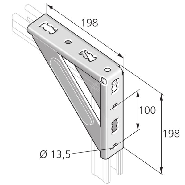Befestigungstechnik, 90° Winkel, Stahl, Verzinkt