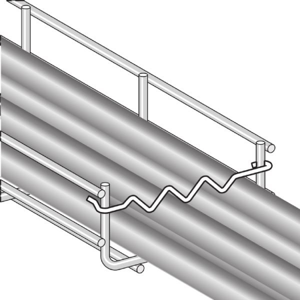 Gitter-Kanal, Kabel­rückhalter, V2A