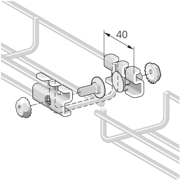 Gitter-Kanal, Verbindungs- und Montagelasche X5 Mini