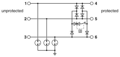 Überspannungsschutzgerät, TTC-6P