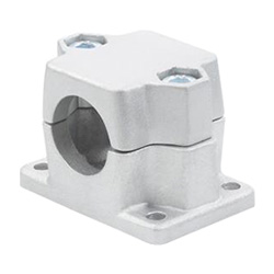 Fuß-Klemmstücke für Rundsäulen / GN 147 / Aluminium / Flanschform