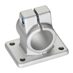 Fuß-Klemmstücke für Rundsäulen / GN 146 / Aluminium / Flanschform