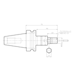 Mega Synchro Gewindeschneiderhalter (Gewinde mit kleinem Durchmesser für MGT3) 