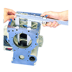 Nonius Messschieber, lange Messschenkel, Zoll/Metrisch