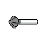 FX-MG-CS X 60 Bohrungsfasen, 3-Nut-Senker, FX-beschichtetes Hartmetall 60° Serie