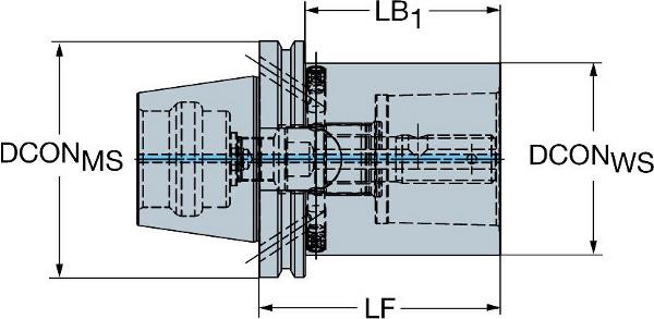 SANDVIK CAT-V Kurzer Konus auf Coromant Capto-Adapter