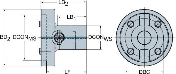SANDVIK Din 2079 auf Coromant Capto-Adapter mit Schnellwechsel