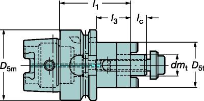 SANDVIK HSK-auf-Dorn-Adapter