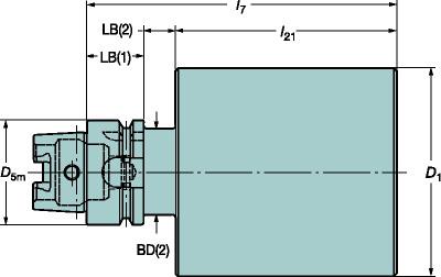 SANDVIK-Rohling mit HSK-Kupplung
