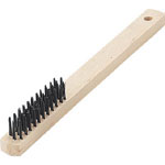 Bürste mit Holzgriff, 3 Reihen