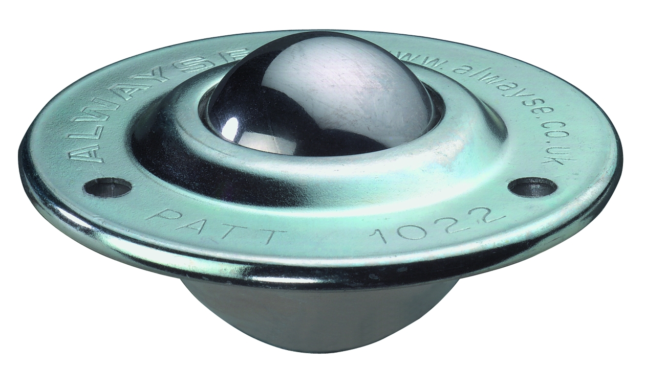 Kugelrollen / E38.019, E38.025 / Stahl, Nylon / Rundflansch