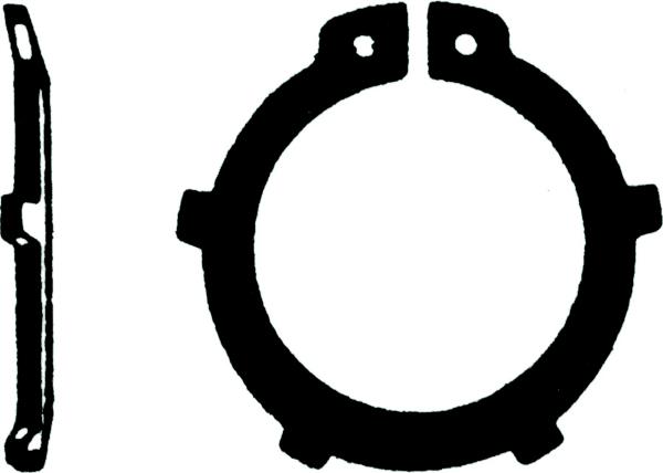 Sicherungsringe für Wellen / Seegerringe, L-Ringe Modell AL / Stahl / gezackt