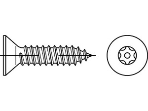 Blechschrauben / Senkkopf / Innensechsrund / manipulationssicher