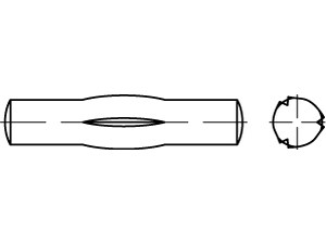 Knebelkerbstifte / Stahl / DIN 1475, ISO 8742