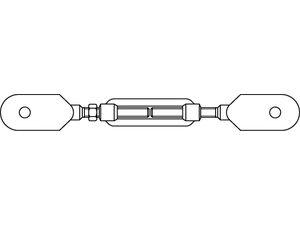 Ketten-Spannschlösser / 01480□□□ / Stahl / verzinkt / DIN 1480 / Bügelform offen / metrisch