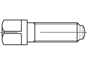 Vierkantschrauben / mit Bund / Zapfen / DIN 478