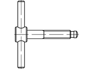 Knebelschrauben / 063045340□□□ / DIN 6304 / zweiflügelig / Gewindebolzen