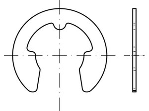 Sicherungsscheiben für Wellen / 6799□□□ / Stahl, Edelstahl / DIN 6799