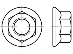 Flanschmuttern / Material wählbar / DIN 6923 / 06923