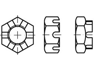 DIN 937 Kronenmuttern