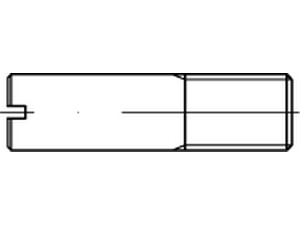 Gewindestift / Schlitz / flaches Ende / ISO 2342