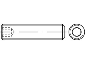 Gewindestift / Innensechskant / flaches Ende / ISO 4026