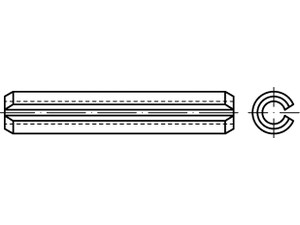 Spannstifte / Federstahl, rostfreier Stahl / schwere Ausführung / ISO 8752, DIN 1481