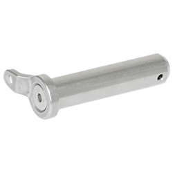 Scharnierbolzen / GN2342 / Innensechskant / Ringnut / Ösenscheibe, Befestigungslasche / rostfreier Stahl