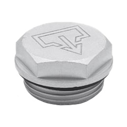 Verschlussschrauben / Sechskant / Aluminium / Symbol wählbar / GN 742
