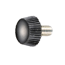 Rändelschrauben / SPNURK1-ST3W-M, SPNURK1-SUS-M / Kopf PF / Rändel achsparallel / Gewindebolzen Stahl, Edelstahl
