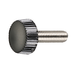 Rändelschrauben / SPNURK3-ST3W-M, SPNURK3-SUS-M / Kopf PF / Rändel achsparallel / Gewindebolzen Stahl, Edelstahl
