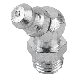 Schmiernippel Kegelform nach DIN 71412, Form D, abgewinkelt 45°, Vierkant (97940)