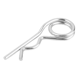 Federstecker / K1137 / Stahl / verzinkt / ähnlich DIN 11024 / Form D / 2-fache Federwindung