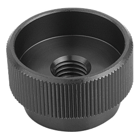 Rändelmuttern / K0137 / Stahl / DIN 6303 / Form B / mit Stiftloch