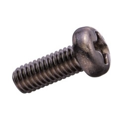 Linsenkopfschrauben / Kreuzschlitz / Messing / vernickelt (schwarz) / B