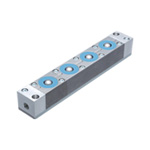 Kugelrollenleisten mit pneumatischer Betätigung / ISR-38 / Korpus Aluminium, Hauptkugel Stahl / Grundwerkstoff Aluminium, Hauptkugel Stahl