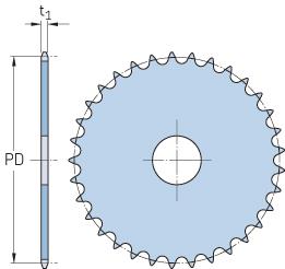 SKF Simplex-Kettenrad 1 / 2″ × 5 / 16″ für 08B-1-Ketten