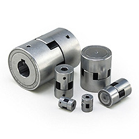 Klauen-Kupplungen / AL / Klauenscheibe: NBR / Gewindestiftklemmung, Passfeder, Innengewinde / Korpus: Aluminium