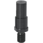 Achsbolzen / FXBA, PFXBA, PHFXBA, SFXBA / Stahl, Edelstahl / brüniert, vernickelt / 35-40 HRC / doppelt abgesetzt / Außengewinde / Ringnut