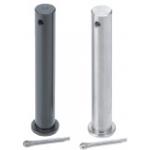 Scharnierbolzen / Bund / Splintbohrung / inkl. Splint / g6 / Stahl, rostfreier Stahl