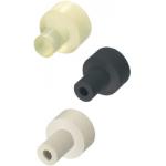 Elastomer-Puffer / DXSK / Kautschuk wählbar / Shore A35-A95 / aussen abgestuft, / Durchgangbohrung, abgesetzt, abgestuft / AD 8-60 / Länge 8-40