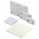 Gummi-Platten / Durchgangsbohrung / Shore A50, A70 / SI / Klebeschicht