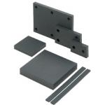 Gummi-Platten / Durchgangsbohrung / Shore A35, A53 / HANENITE® / Klebeschicht