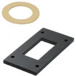 Gummi-Platten / runder-, quadratischer Ausschnitt, Durchgangsbohrung / Asker C25, C35, A45, A65, A70 / NBR, CR, EPDM, SI, FPM / Klebeschicht