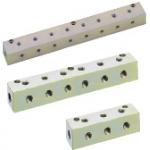 Verteilerblöcke / Hydraulik / Auslässe 2 Seiten / 2 Einlässe