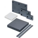 Gummi-Platten / Durchgangsbohrungen, Senkbohrungen / Shore A60, A70, A80 / FPM / Klebeschicht